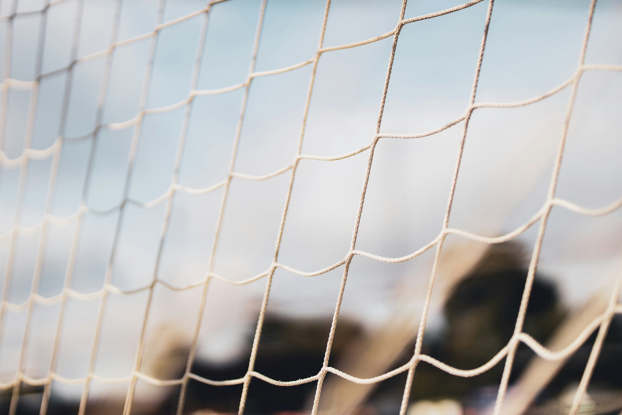 MeshLine Braided Goal Net — Braided HDPE goal net, 4 mm, UV-treated, in full-size, seven-a-side and futsal cuts.