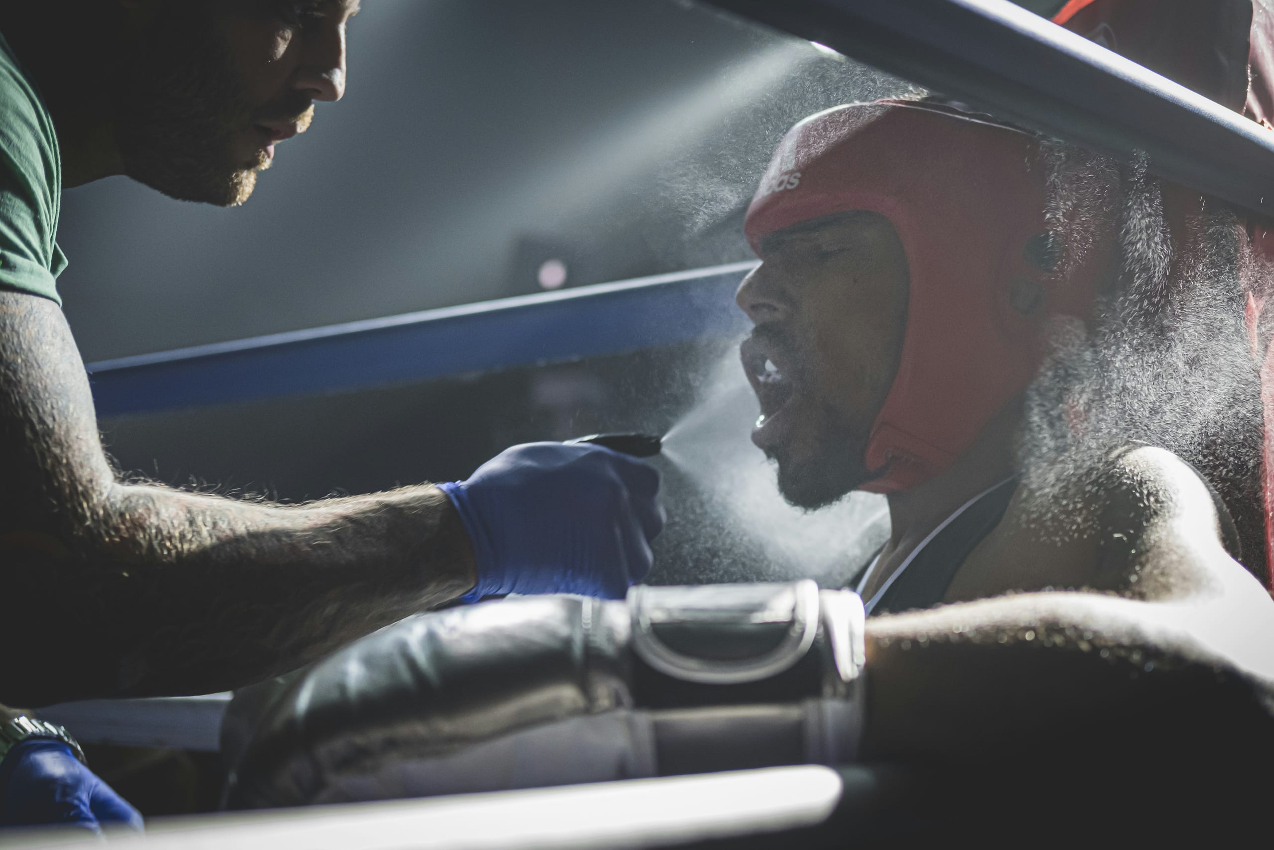Lockdown Semi-Elastic Hand Wraps — 180-inch semi-elastic cotton wraps with a reinforced thumb loop and wide closure tab.
